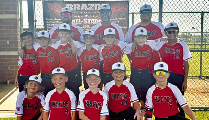 The Brazos Minor All-Star baseball team was eliminated from the district tournament after back-to-back losses. COURTESY PHOTO