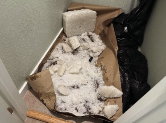 Members of the Westside Narcotics Task Force (HIDTA) assisted the Houston Police Department Tactical United in the seizure of a large amount of methamphetamine Oct. 14. Authorities arrested Orlando Gomez-Garcia and charged him with state drug violations out of the Harris County District Attorney’s office. COURTESY PHOTOS