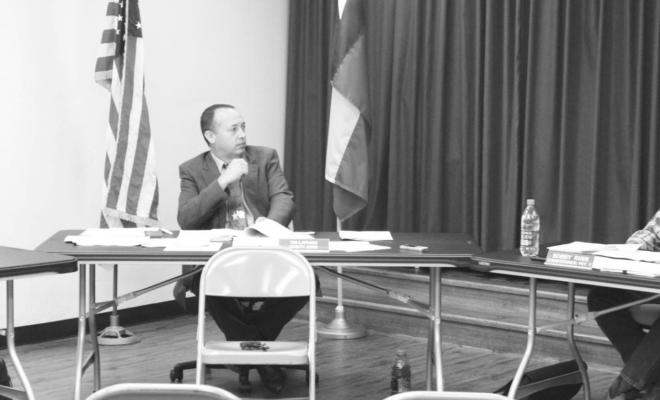 Austin County Judge Tim Lapham responded to concerns about raising the tax rate during Monday’s Commissioners Court meeting at the courthouse. PHOTOS BY HANS LAMMEMAN