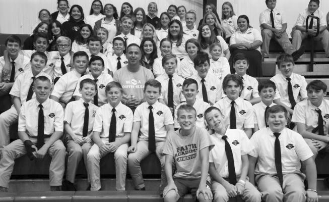 Bestselling author Damon West visited Faith Academy last Monday and delivered his powerful message on living life as a coffee bean when encountering life’s adversities to junior high and high school students in the Beth Keaton Gymnasium. CONTRIBUTED PHOTOS