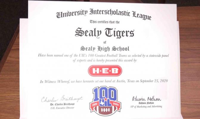 Tiger football honored