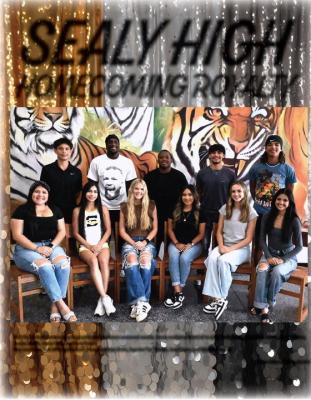 Sealy High School’s Homecoming King and Queen’s court were announced recently. Queen candidates (front left to right): Emily Acosta, Dominique Castillo, Jessica DeBerry, Joselyn Osornio, Ansley Owen, and Alexa Pavon. King candidates (back left to right): Gavin Almaguer, Dereon Burns, Jermaine “Jay” Flowers, Israel Santos, and Noah Washington Photo taken by Tiffany Sodolak