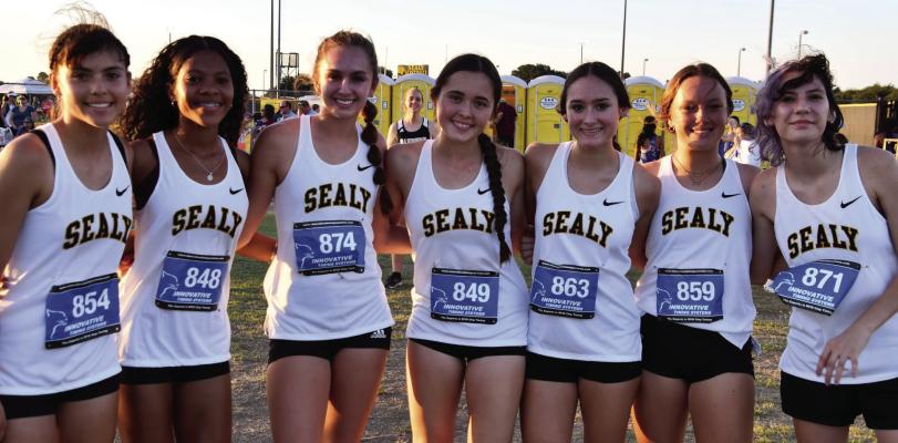 From left to right, Allyson Guerrero, Bryanna Danas, AnnaBelle Williams, Hailey Eder, Lauryn Necker, Jacie Kainer and Ria Torres.