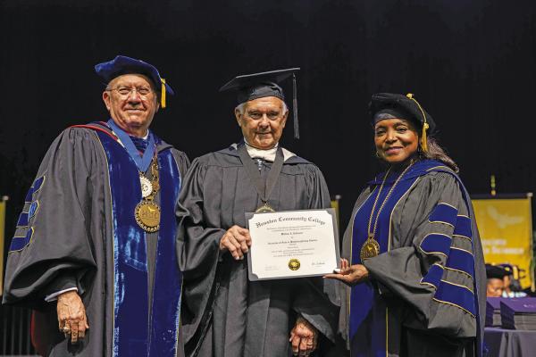 Community leader William “Bill” A. Callegari received an honorary degree for his longstanding support of HCC. CONTRIBUTED PHOTO
