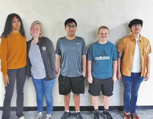 Left to right: Jada Burton, Aggie Konvicka, Andrew Martinez, Logan Jurecka, and Angel Rebollar. CONTRIBUTED PHOTOS