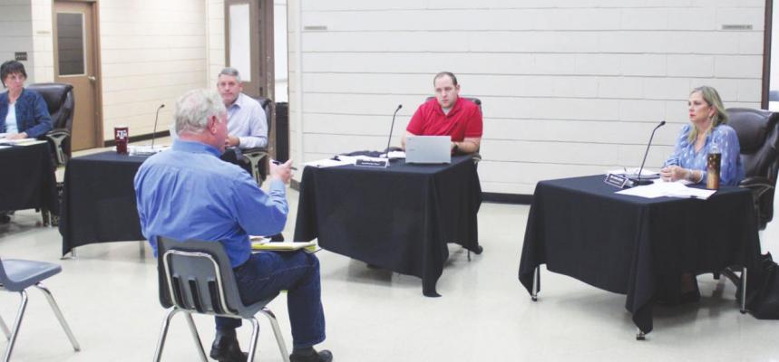 James Griffin of TDS explained the services provided by his company and answered questions from the city council during last Tuesday’s meeting at the W. E. Hill Community Center. HANS LAMMEMAN