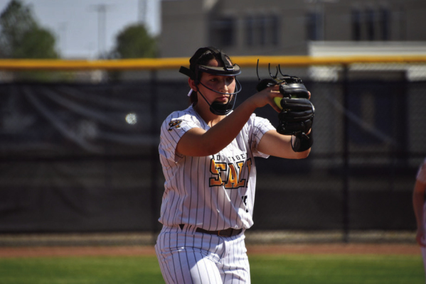 Alivia Romon was one of the two Sealy Lady Tigers pitchers selected as an Honorable Mention for the Pitcher of the Week. COURTESY PHOTO