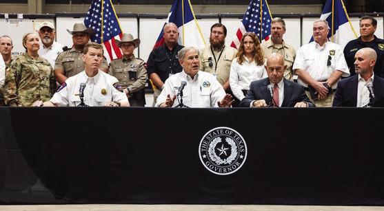 Abbott tours Hurricane Beryl resource staging area in Houston