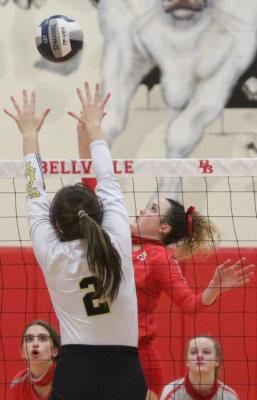 Bellville senior Sadie McKay provided the offense all year, including in the tie-breaking match at home to decide the district champion between the Brahmanettes and Sealy Lady Tigers, and was honored with all-state distinction from the Texas Girls Coaches Association following the state semifinal appearance. Cole McNanna