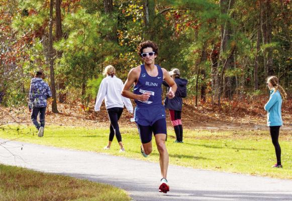 Blinn’s Christian Gonzalez competes at the NJCAA Men’s &amp; Women’s Half Marathon Championships.