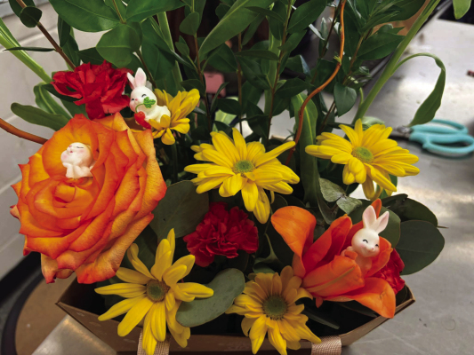 Students in Brazos High School’s Molly Richey’s Floral Design and Advanced Floral Design created Spring Baskets just in time for the holiday weekend. With a little creativity, and some sneaky bunnies, their arrangements turned out beautiful. COURTESY PHOTOS