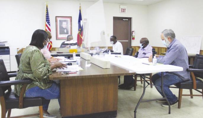 The Town of San Felipe City Council discussed the proposed tax rate during Wednesday’s special meeting Sept. 22 in the Town Hall Council Meeting Room with continued pandemic protocols. HANS LAMMEMAN