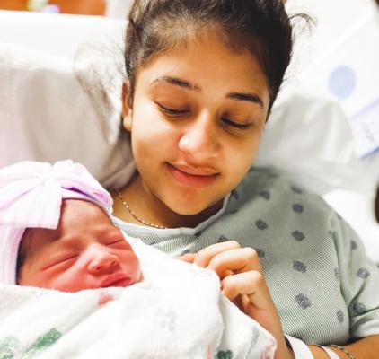 The New Year’s baby was born with a height of 18.5 inches and a weight of 5 pounds and 8 ounces. COURTESY PHOTO