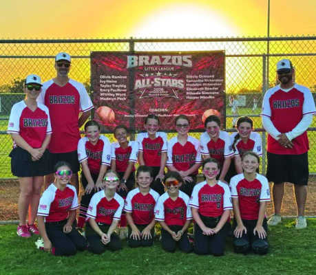 The Wallis Brazos Minor Girls softball team currently sits with a 1-1 record to start the season. COURTESY PHOTO