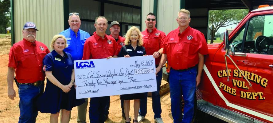 LCRA awards $25K grant to Cat Spring Volunteer Fire Department