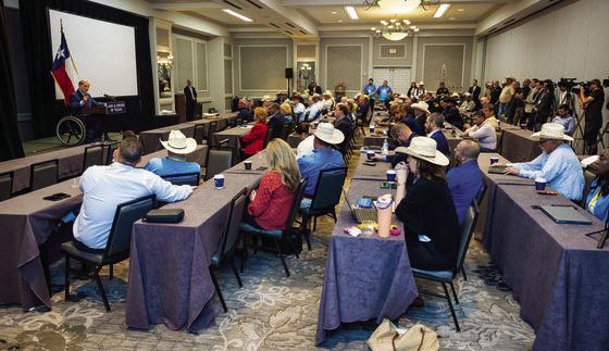 Governor Greg Abbott emphasized the need to fix Texas’ deadly and broken bail system and highlighted the continued state and local partnership to secure the border during the Texas Border Sheriff’s Coalition’s 20th Annual Spring meeting in Austin.