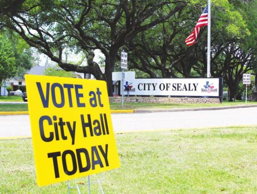 Sealy City Hall was the location for early voters to cast their ballots. Sealy-area residents submitted 275 early voting ballots last week leading up to the May 1 general election. COLE McNANNA