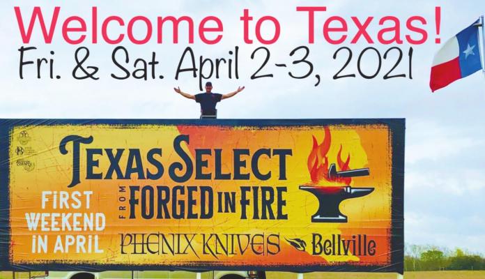 Bellville’s Cowboy Szymanski will once again host blacksmiths from the History Channel’s”Forged in Fire”show next weekend, April 2 and 3, at Phenix Knives in Bellville. CONTRIBUTED PHOTOS