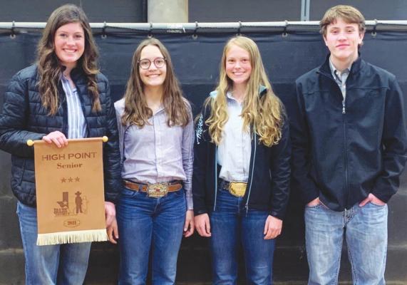 The Sealy FFA Livestock Team placed eighth at the Brazos County Contest thanks to team members Avery Oliver (1st Overall High Individual), Kenna Schram, Ryleigh Gilfoil, and Grayson Oliver. CONTRIBUTED PHOTOS