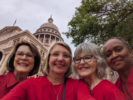 Shown are the four ACRTA members who attended the TRTA Day at the Capitol. Left to right are Local ACRTA Treasurer Kathleen Lackey, President Janet Montgomery, Secretary Peggy Short, and member Shirley Thompson.