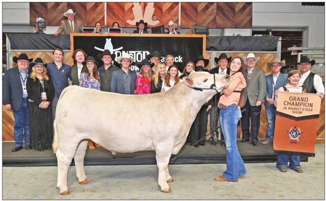 Anson’s Aven Horn was named the Grand Champion of the Junior Market Steer show after her exhibition was purchased for a Houston Rodeo record $1 million Saturday, March 19, by Past President and Chairman of the Board and current Executive Committee member Don D. Jordan and family. RODEOHOUSTON