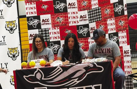 Nathaly Velazquez commits to Alvin Community College to play softball. COURTESY PHOTO