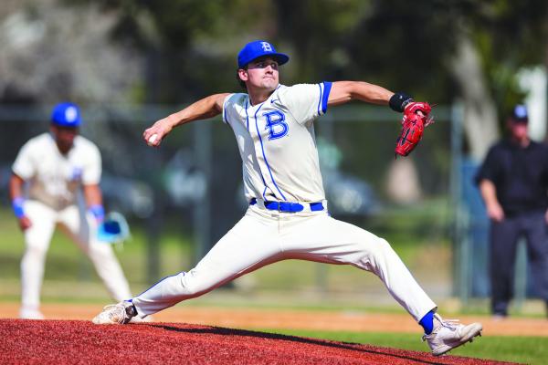 In its three matchups against Coastal Bend, Blinn (14-4 overall, 3-0 Region XIV South) outscored its opponent 28-1 and pitched two shutouts, including a game-one no-hitter from freshman pitcher Brok Eddy on Saturday.
