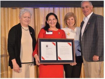 Left to right: Linda Fahey - Interim Chief Nurse American Red Cross; Marianne Hurley - TexasGulf Coast Red Cross Health Program Lead; Gail McGovern - Former President and CEO of American Red Cross; Cliff Holtz - Current President and CEO of American Red Cross