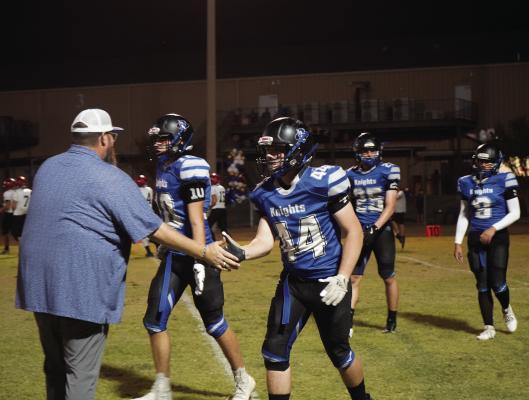 The Faith Academy Knights easily won their homecoming contest 81-30 last Friday night.