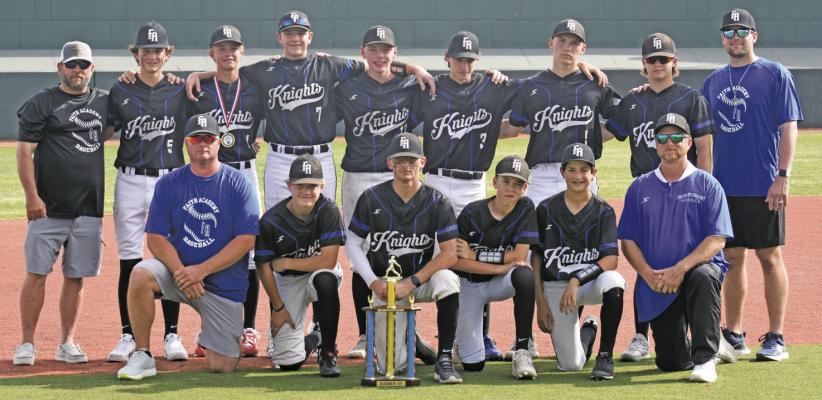 Left to right, back row: Asst. Coach Jeff McGowan, Christian Pillow, Cash Eckermann, Everett Yates, Dylan Callihan, Carter Findeisen, Travis Woodley, Matthew McGowan, Asst. Coach Hunter Anderson. Front: Asst. Coach Wade Eckermann, Tayte Plumb, Blaze Byler, Gage Wilson, Josh Stark, Head Coach Kenneth Woodley. CONTRIBUTED PHOTO