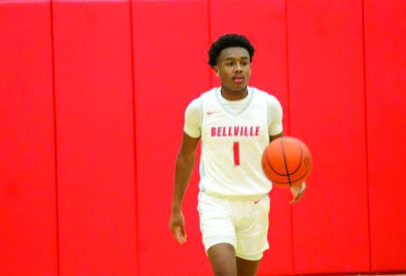 Zamarion Thomas brings the ball up the court for the Brahmas.