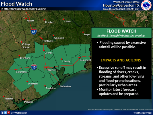 Flood watch in effect for Austin County