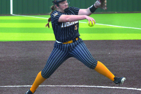 Charlee Ramos steps and delivers the pitch. CITIZEN | EVAN HALE