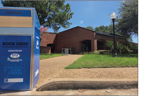 The Virgil and Josephine Gordon Memorial Library's new book drop, funded by a grant from the Bluebonnet Society of Austin County, sits outside the building in Sealy. Sealy News | Brenden Kipfer