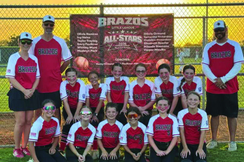 The Wallis Brazos Minor Girls softball team currently sits with a 1-1 record to start the season. COURTESY PHOTO