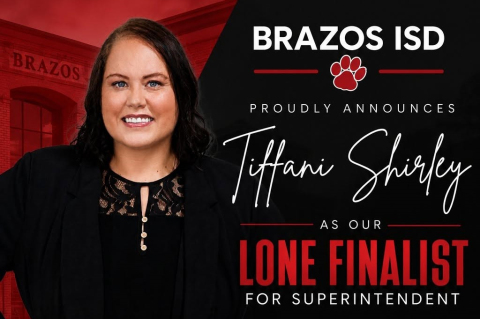 Brazos ISD's announcement of Shirley's selection